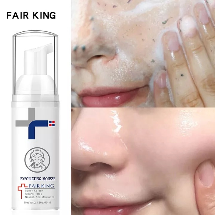 FAIR KING Sabun Cuci Muka Wajah Exfoliating Mousse Peeling Gel Face Scrub Pemutih Wajah Membersihkan