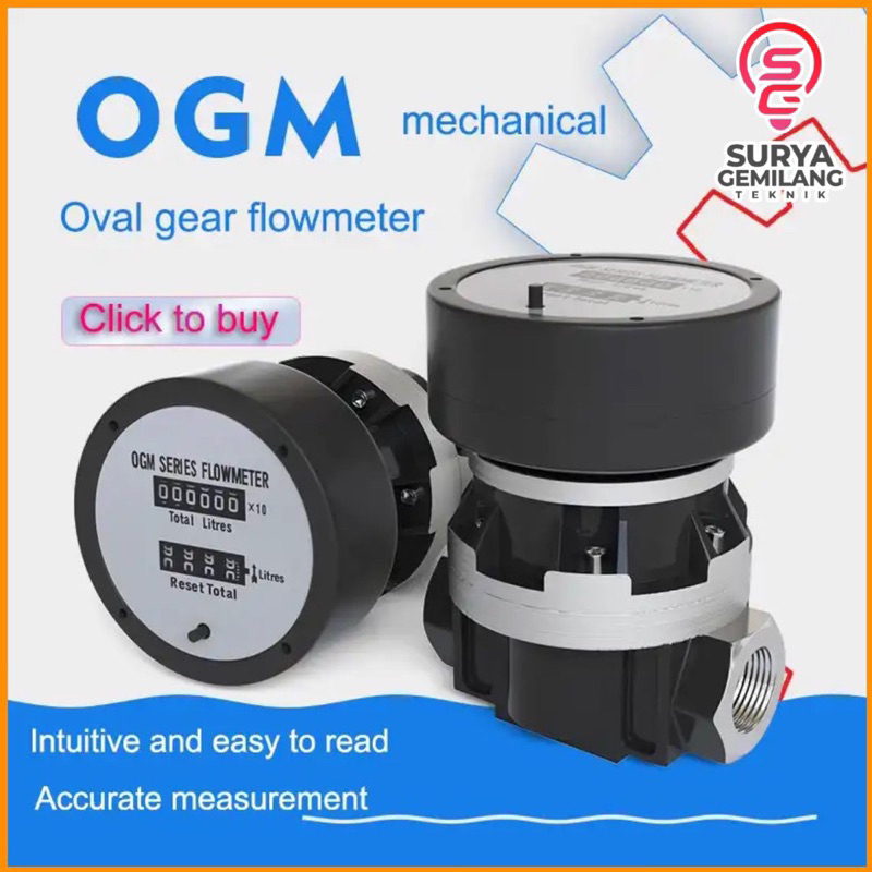 Flow Meter OGM 2 inch Meteran Solar 50 Analog Flow Meter Minyak Solar