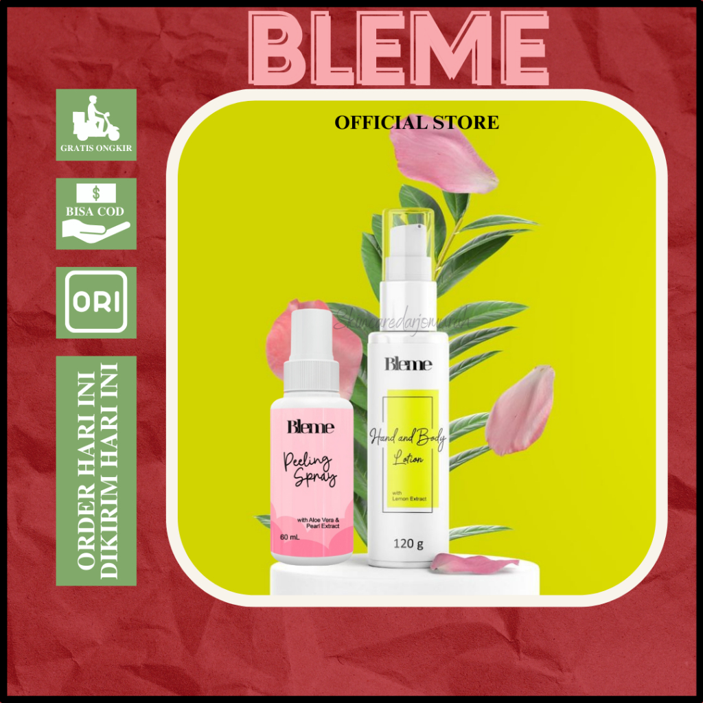 FREE GIFT BLEME OFFICIAL BODY LOTION  BLEME PEELING SPRAY & SERUM ORIGINAL  BLEME CEK KOMENTAR |  RE