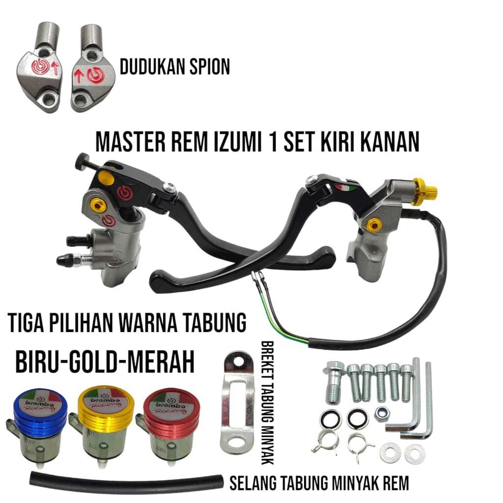 MASTER REM IZUMI BREMBO RSC 15 SATU SET KANAN KIRI GOLD PNP NINJA VIXION BEAT MIO VARIO SCOOPY JUPIT