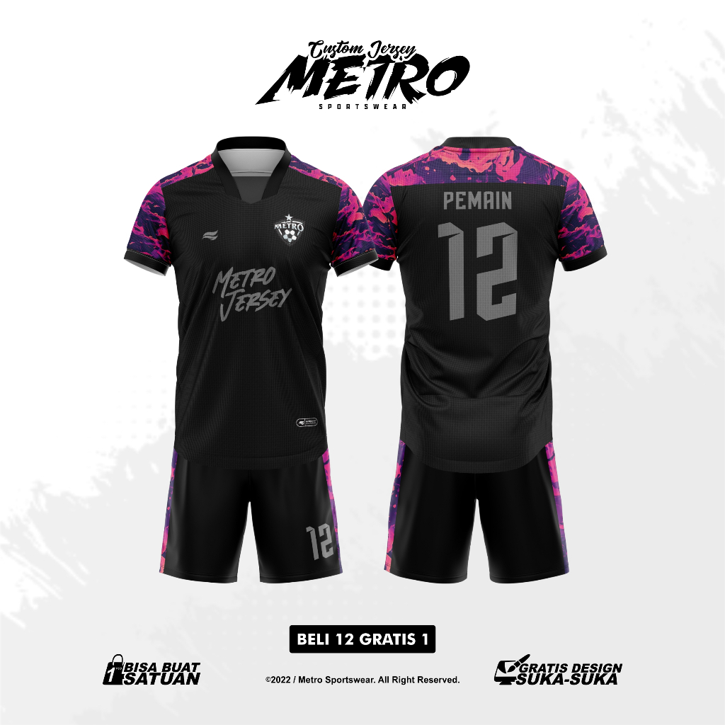 Jersey Futsal/Bola Custom Design Satuan Full Printing