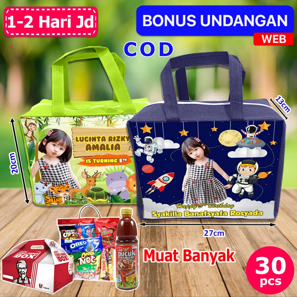 Tas Goodie Bag Kartun Astronot