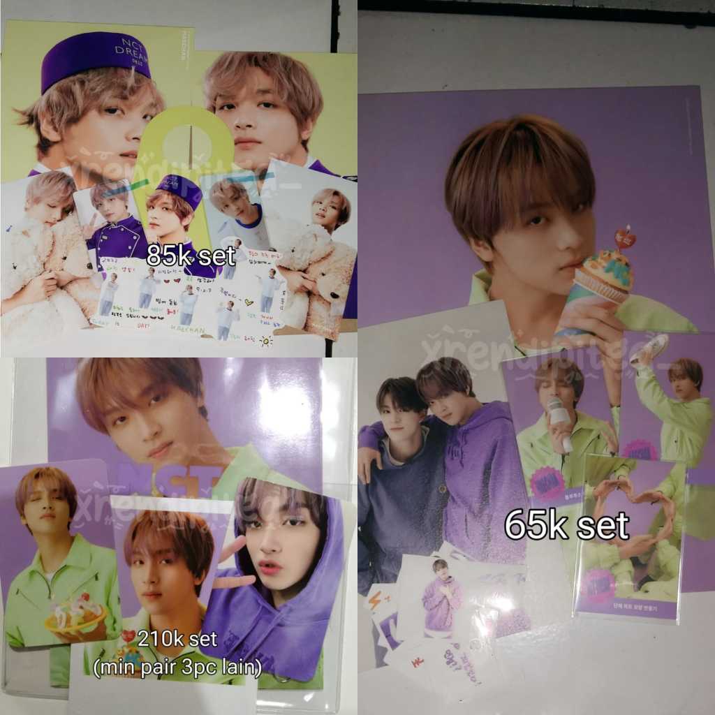 PC HAECHAN PHOTOPACK HOODIE UNGU PC HAECHAN PC NCT PHOTOCARD NCT