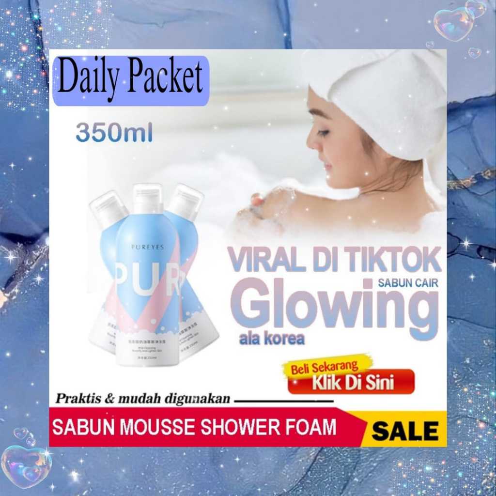 LAGI VIRAL  MOUSSE SHOWER FOAM/ SABUN PEMUTIH VIRAL/ PUREYES WHITENING FOAM / SABUN PUREYES ORIGINAL
