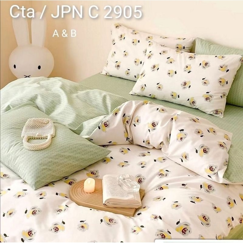 [hayyahandmade] Sprei aesthetic katun Jepang | Sprei motif bunga vintage