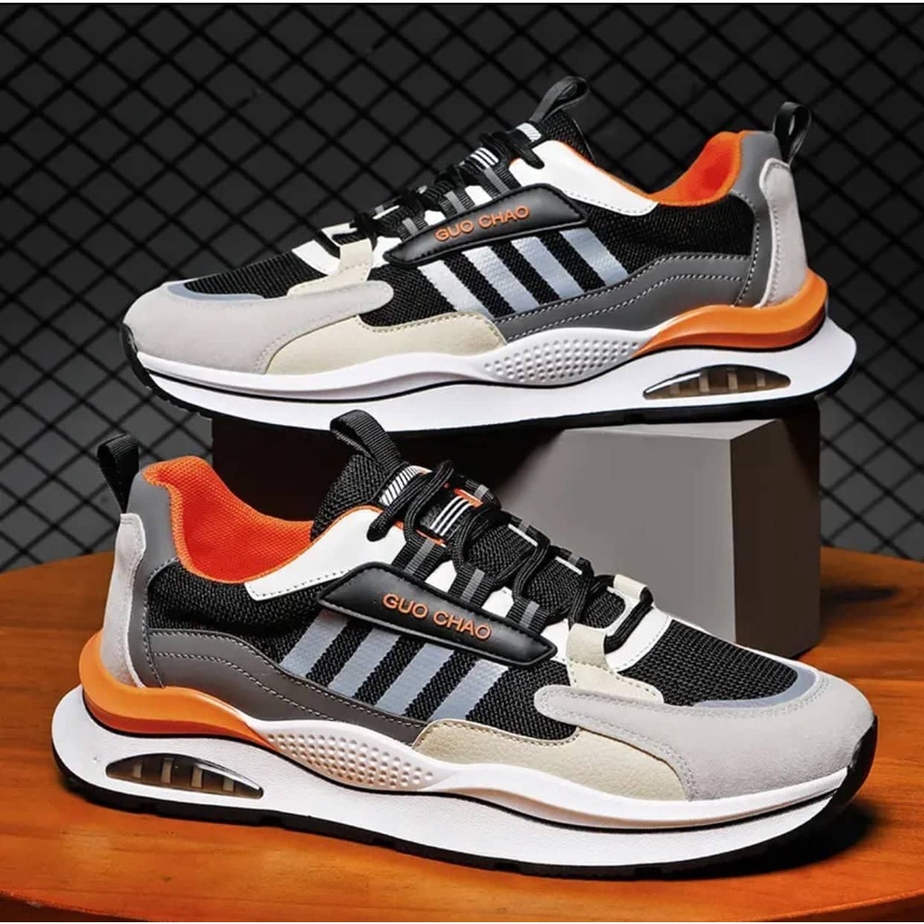 SEPATU COWOK RUNNING SHOES IMPORT SPORTY SNEAKERS PRIA REMAJA TRENDY CASUAL GUO CHAO TERBARU TERMURA