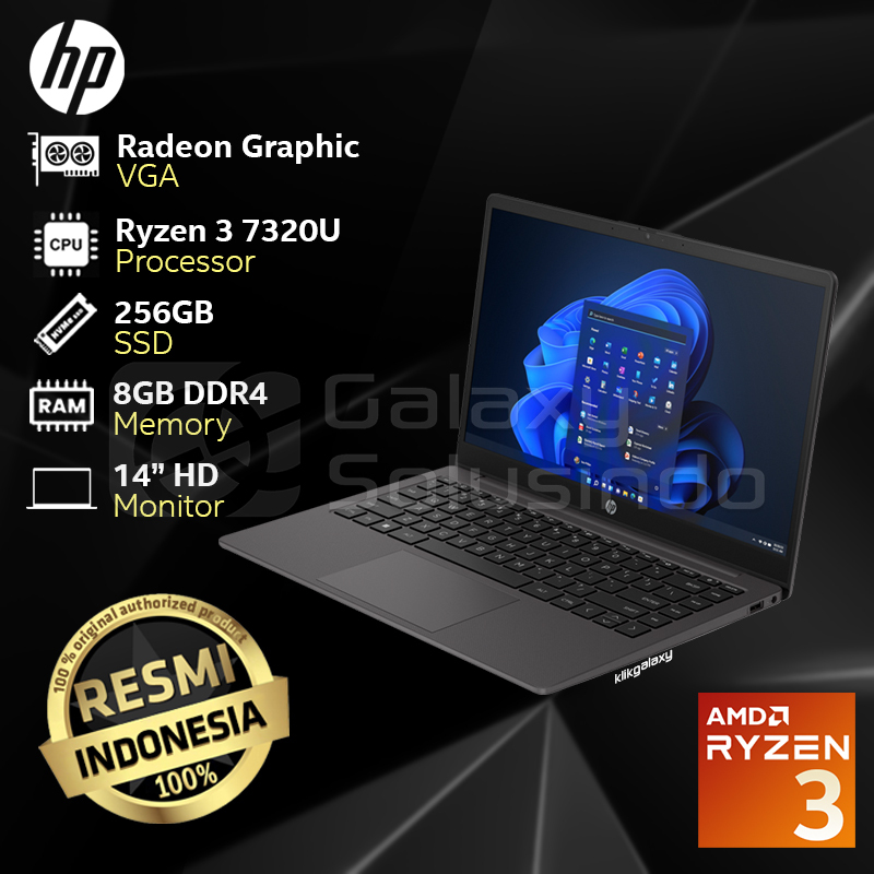 HP 245 G10 - AMD Ryzen 3 7320U 256GB SSD 8GB RAM Notebook