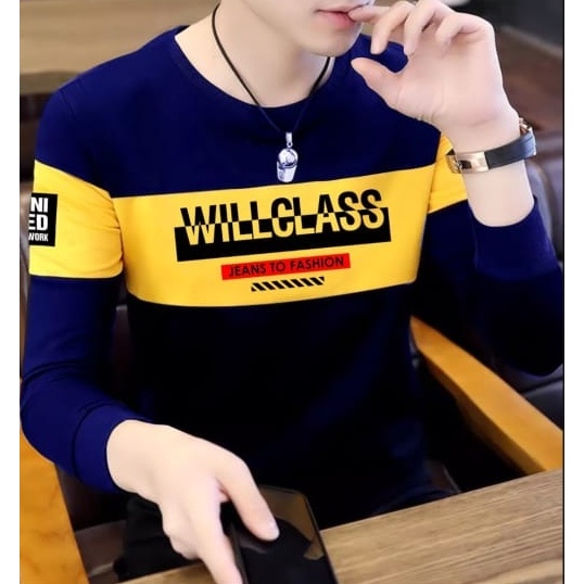 Bisa COD Sweter Keren Promo Sale Kaos Pria Terbaru Willclass Baju Unisex Cowok Kekinian Crewneck Pria Distro Kaos Pria Lengan Panjang Sweter Cowok Terlaris Kaos Oblong Murah Sweater Pria Remaja Dewasa