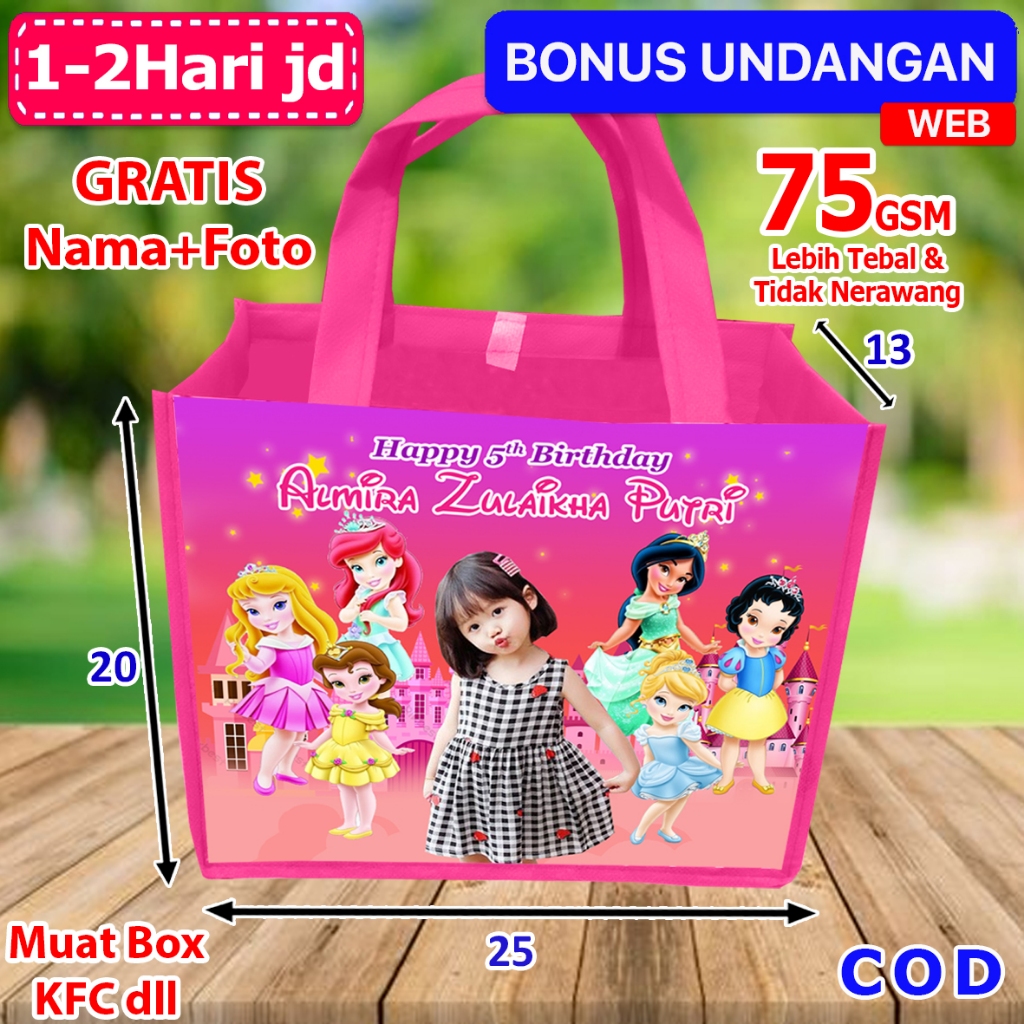 

Tas Souvenir Ulang Tahun Anak Princess
