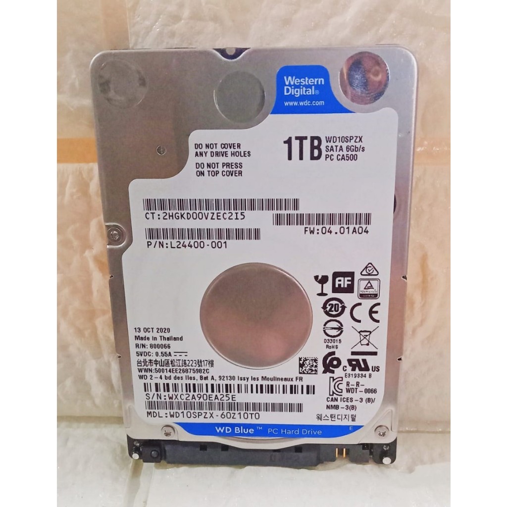 HARDISK WD BLUE INTERNAL 1TB WD10SPZX COPOTAN LAPTOP BARU