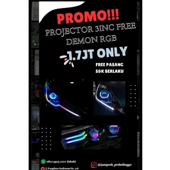 PROMO PROJECTOR MOBIL / PROJIE MOBIL / PROJIE BILED / PROJECTOR BILED