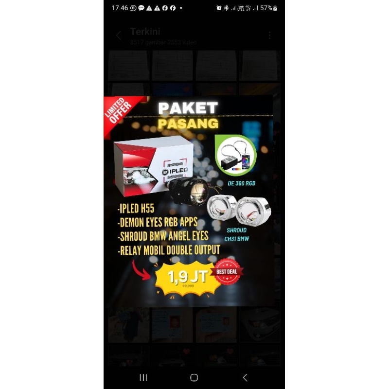 PROMO PROJECTOR MOBIL / PROJIE MOBIL / LAMPU MOBIL / LAMPU PROJIE / PROJIE BILED / PROJECTOR LED