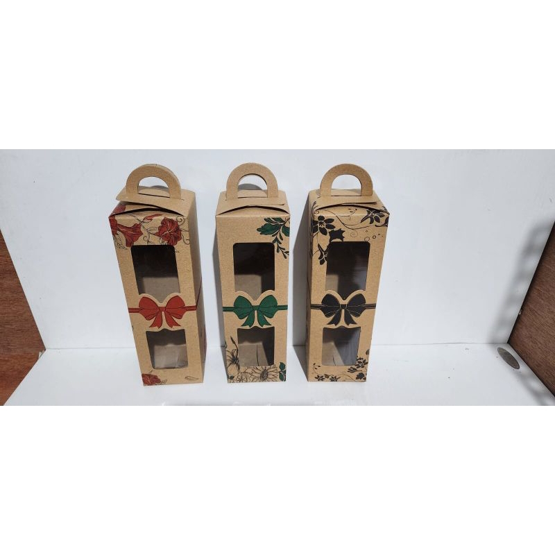 

100Pcs Box botol tenteng bahan rustik