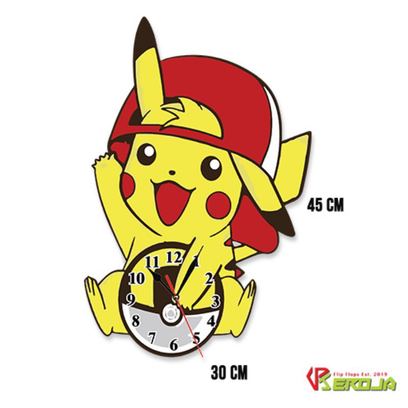 Jam Dinding Karakter Pikachu - Citrus99