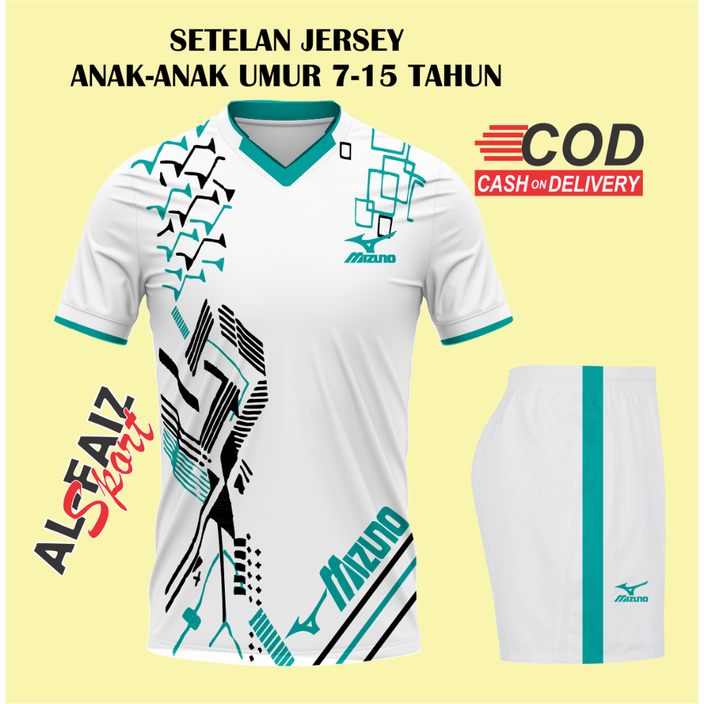 SET BAJU JERSEY ANAK-ANAK LAKI-LAKI UMUR 7-15 TAHUN SD, SMP CWOK SEA BOLA, FUTSAL, VOLLY BADMINTON D