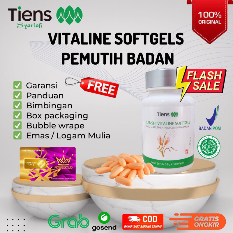 BAYAR DITEMPAT COD PRODUK BEST SELLER PEMUTIH BADAN PERKAPSUL| VITAGELS TIENS/ PEMUTIH SELURUH TUBUH