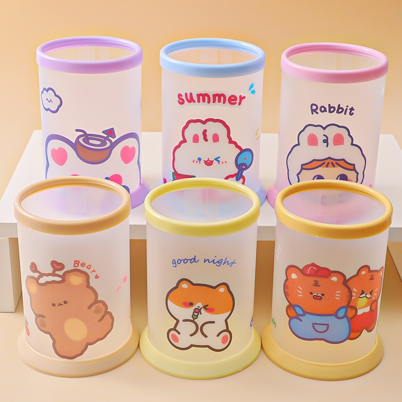

1 Pcs Tempat Pensil Bulat Cartoon Kotak Pencil Lipat Best Seller KP13