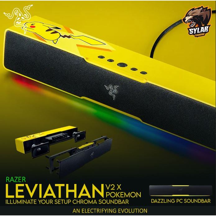 Razer Leviathan V2 X Pikachu Edition RGB Gaming Sound Bar