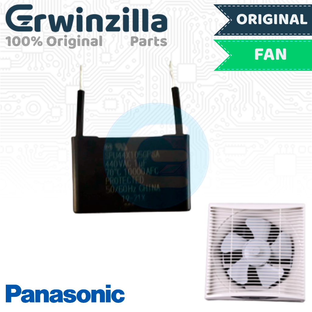 Capacitor Kapasitor Motor Dinamo Exhaust Fan Kipas Angin 1 0.8 uF Panasonic KDK Original
