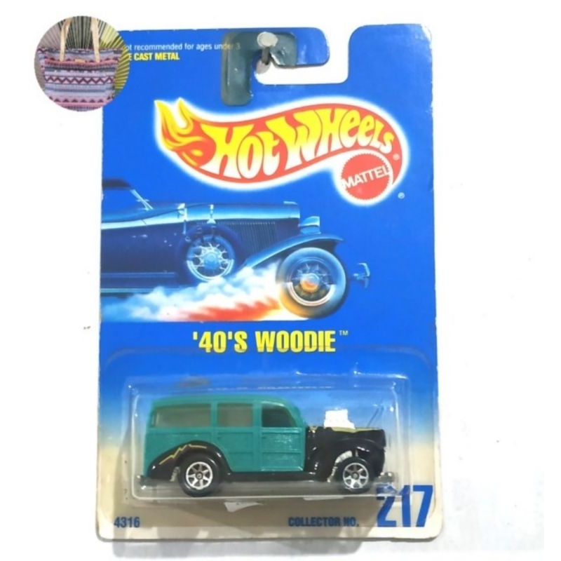 Hot Wheels 40S Woodie Hijau hitam