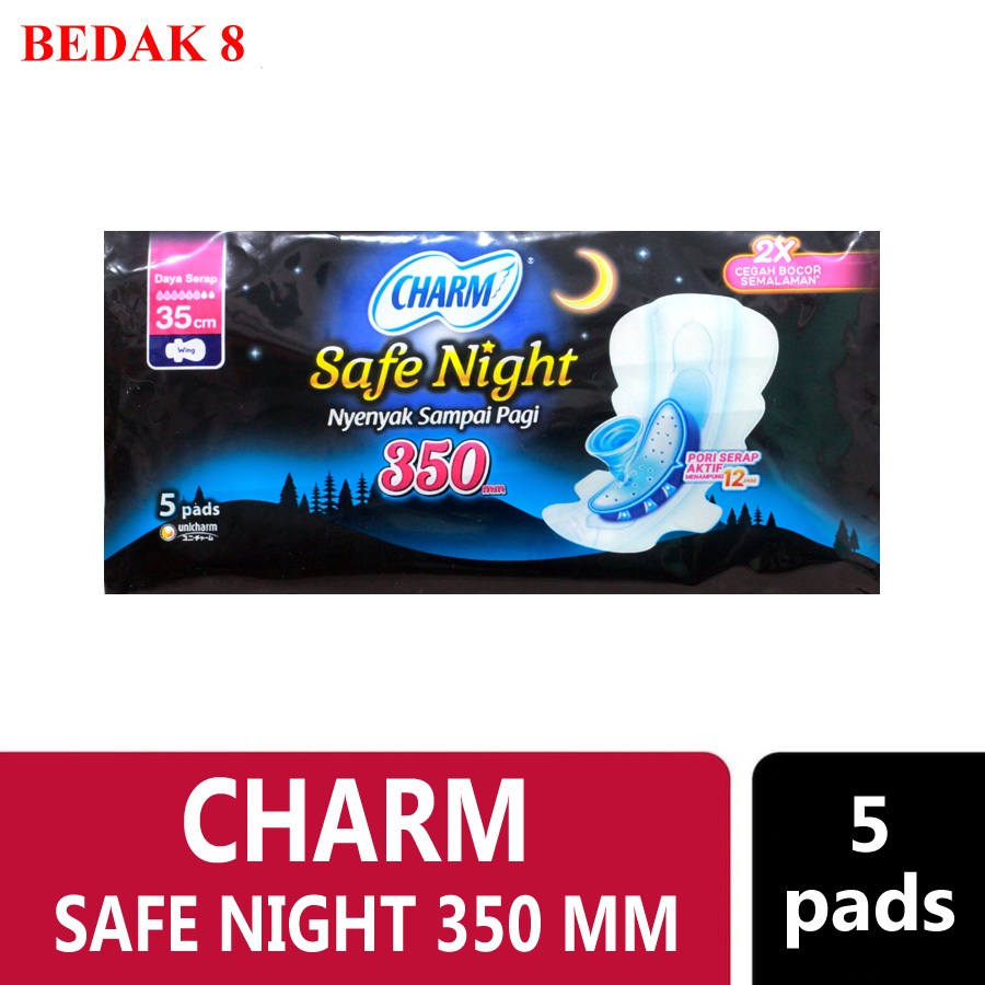 Charm Pembalut Safe Night 35 cm