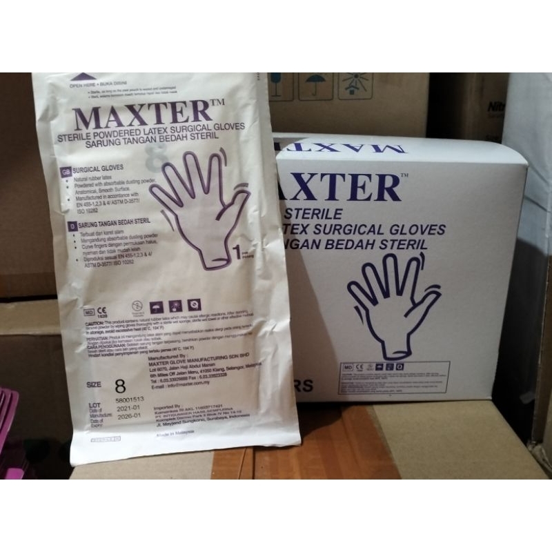 Maxter steril/ handscoon steril maxter uk 8