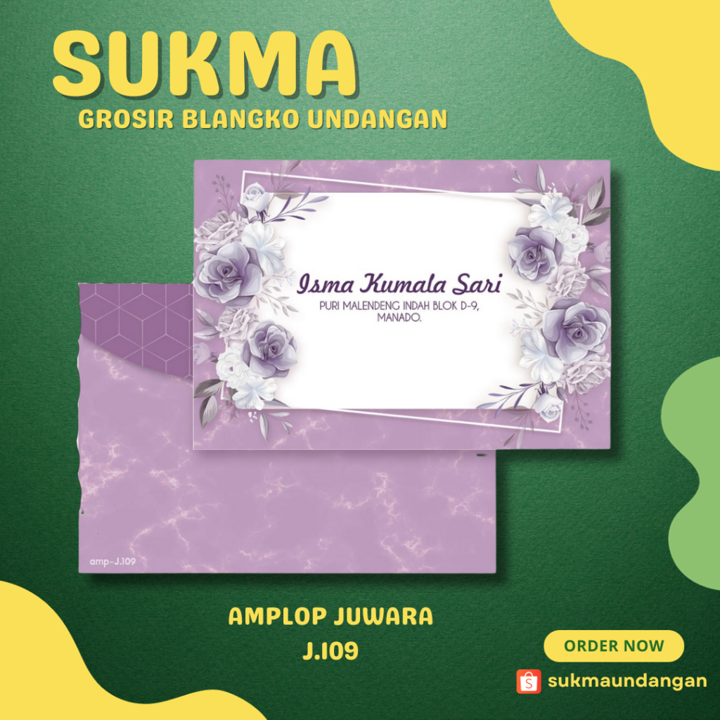 

AMPLOP KONDANGAN NIKAH MURAH JUWARA J.109 50 PCS UKURAN KECIL | SUKMA UNDANGAN