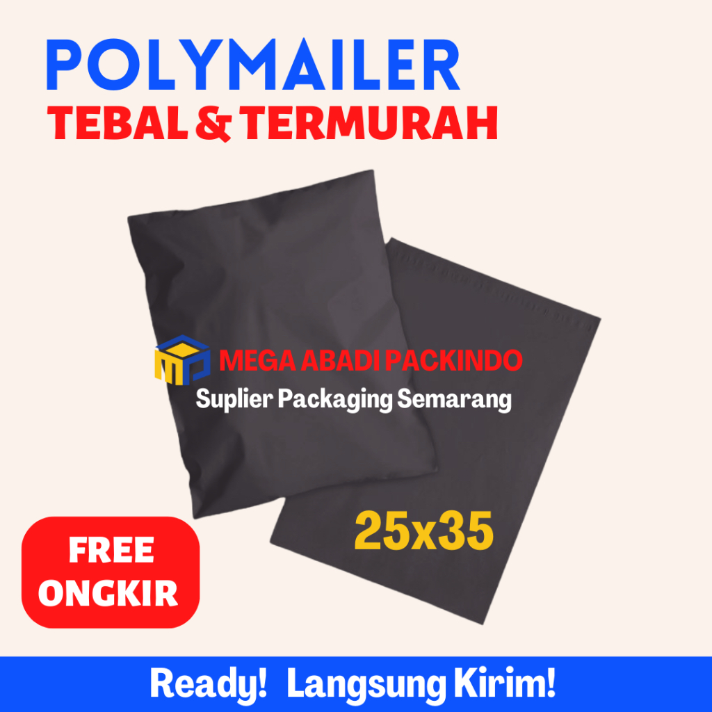 

POLYMAILER PLASTIK PACKING GROSIR MURAH 25x35