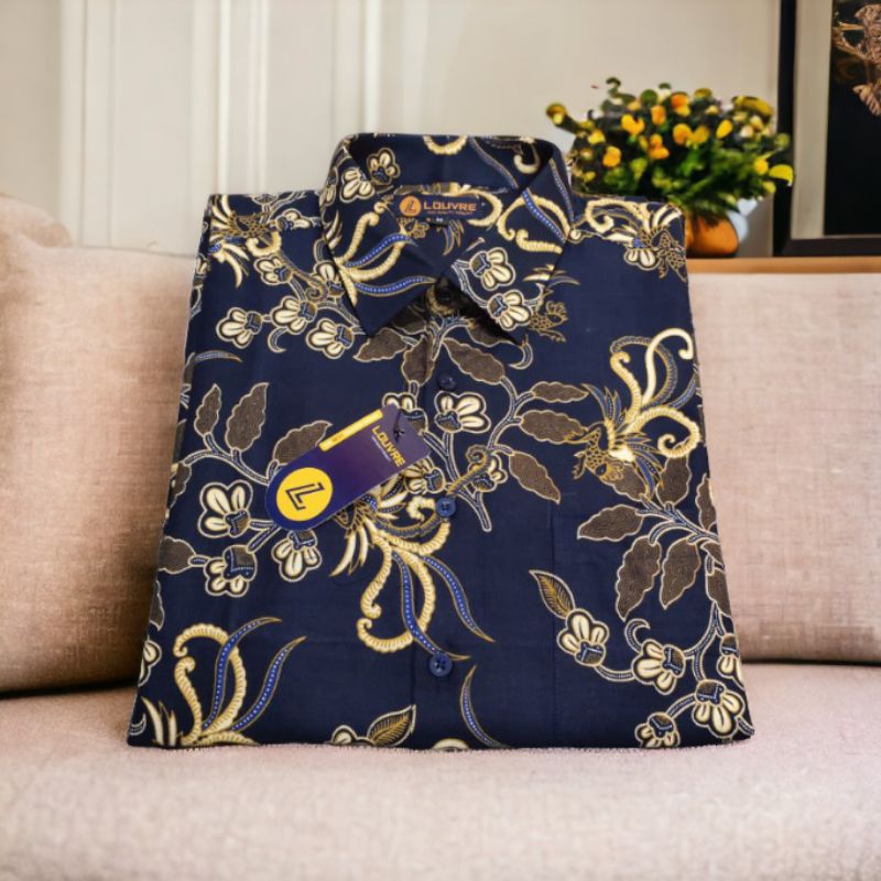 Kemeja Batik Pendek Louvre, Sdv, Ow, Dixmon Original#DISKONN