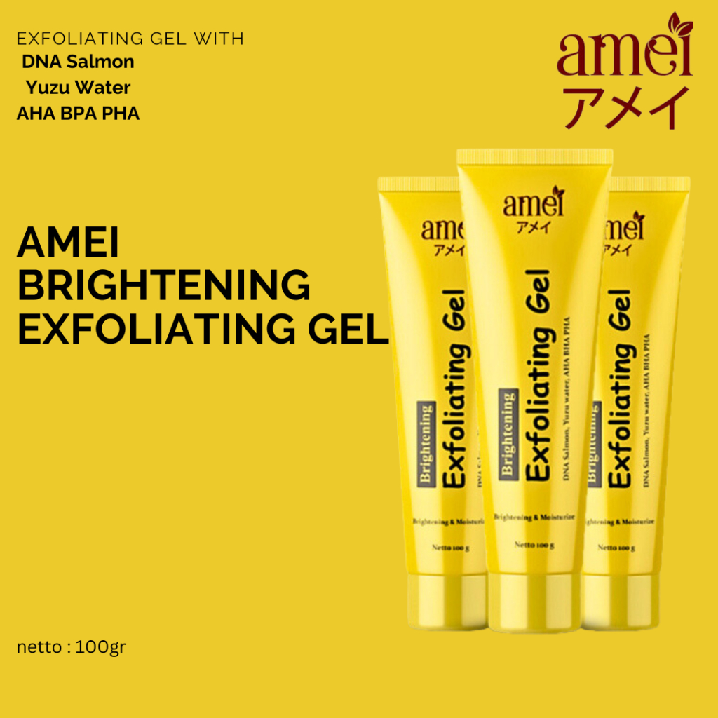 Exfoliating Gel Amei DNA Salmon Eksfoliasi Wajah Scrub Wajah Penghilang Daki BPOM