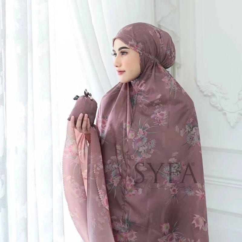 MUKENAH TRAVELING POUCH MINI MOTIF PARASUT KOREA 2IN 1