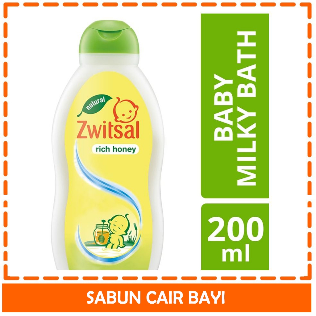 ZWITSAL BABY MILK BATH RICH HONEY Zwitsal sabun mandi cair bayi