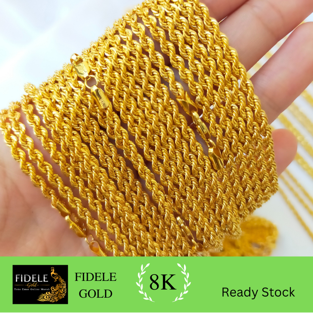 Kalung Korea 4 graman Kalung Emas Kadar Muda Kalung Emas Asli Kadar 375/8k