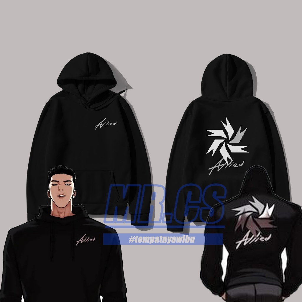 jaket outfit lookism kim gimyung /hoodie crew allied kim gimyung