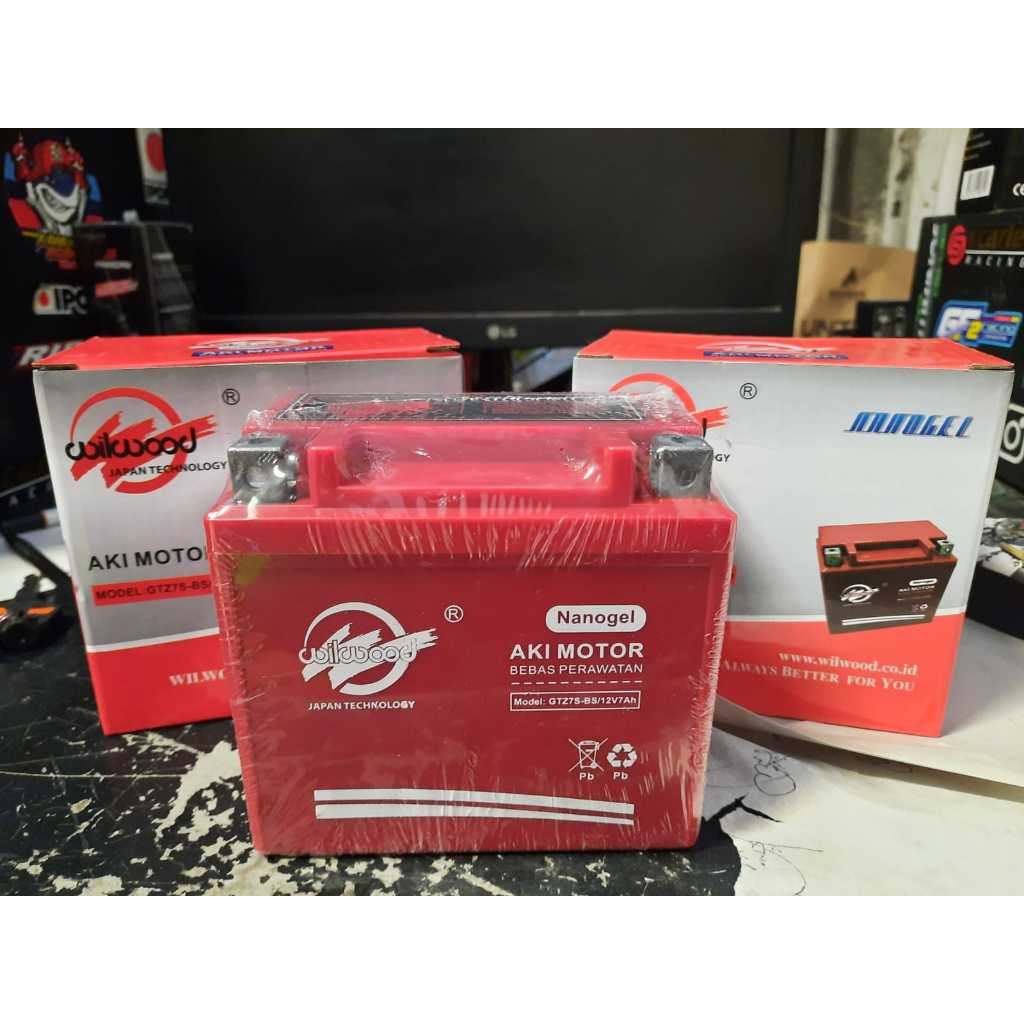 AKI MOTOR SATRIA F VARIO CB WILWOOD NANOGEL SNI JAPAN TECHNOLOGY GTZ7S SATRIA F VARIO CB 12V7AH