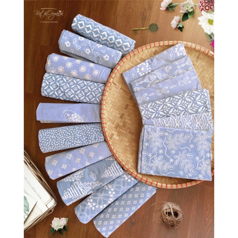 Kain Batik Series Dusty Blue #1