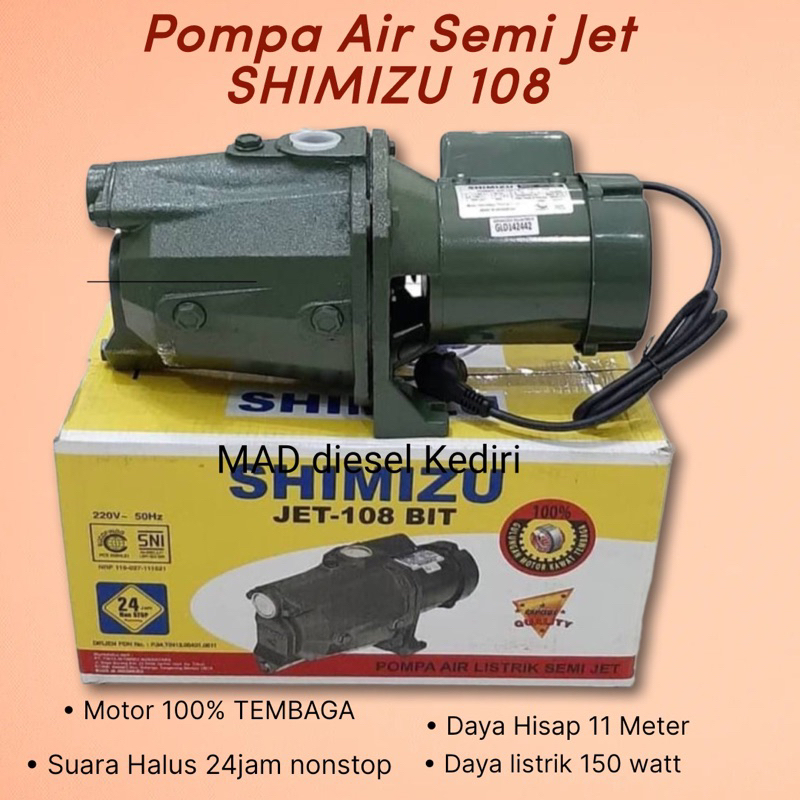 Pompa Air Semi Jet SHIMIZU JET-108 BIT