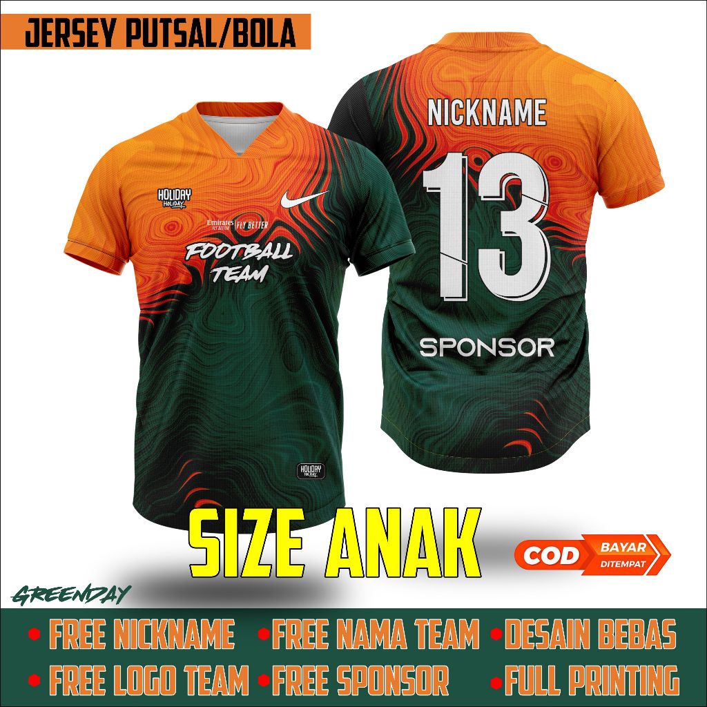 JERSEY FUTSAL/BOLA ANAK CUSTOM