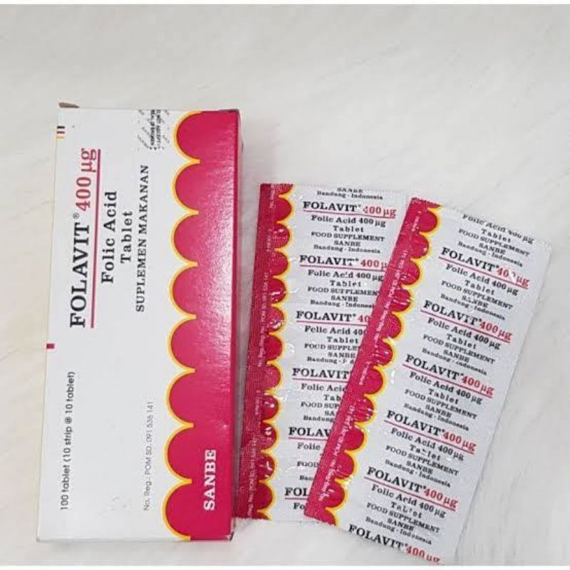 Folavit 400 mg Folic acid | Asam Folat