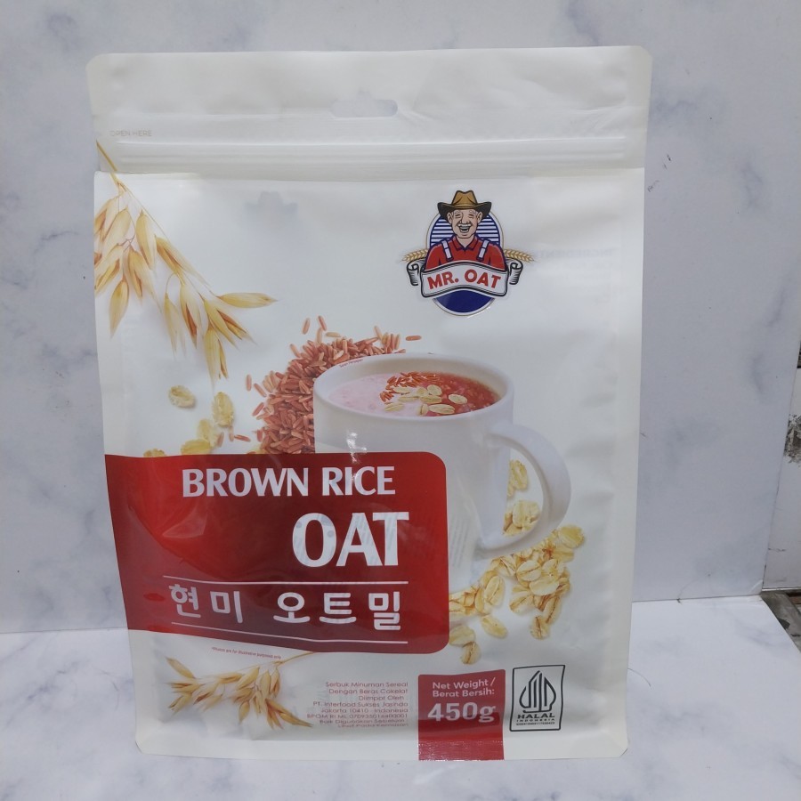 

MR.OAT Brown Rice Oat 450 gram Minuman Sereal dengan beras coklat