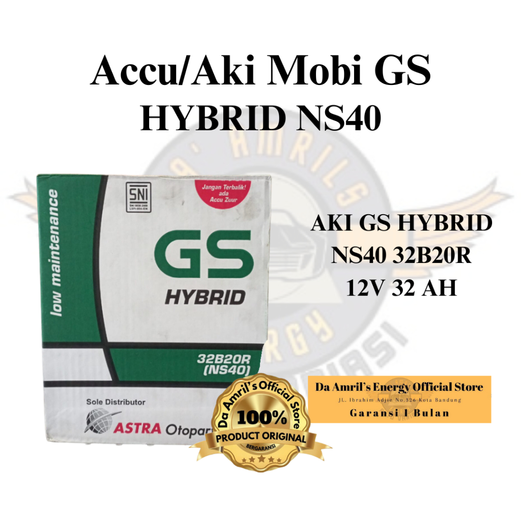 Baterry Accu/Aki GS ASTRA HYBRID NS40