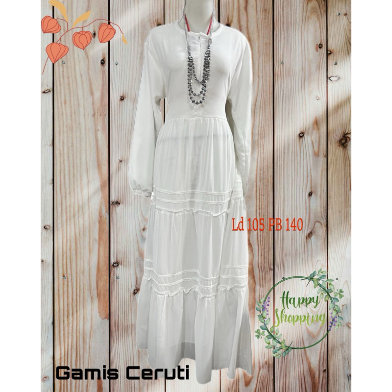 Gamis Ceruti Putih