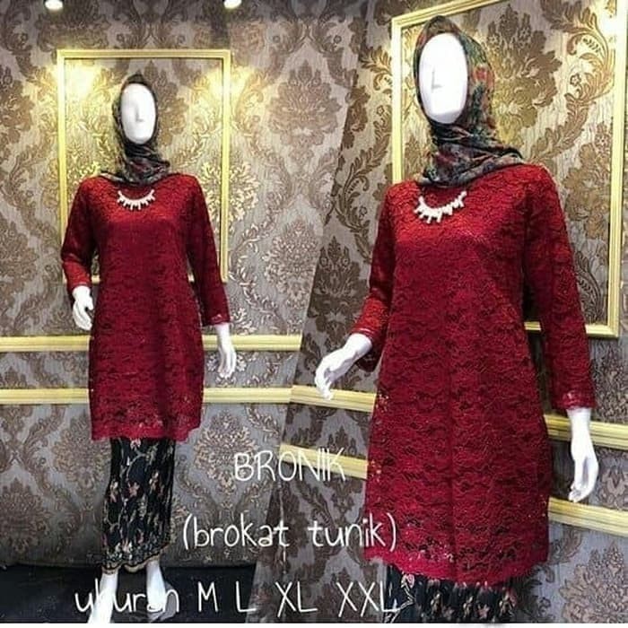setelan tunik brukat / setelan tunik / setelan tunik jumbo / setelan tunik wanita / setelan tunik ju