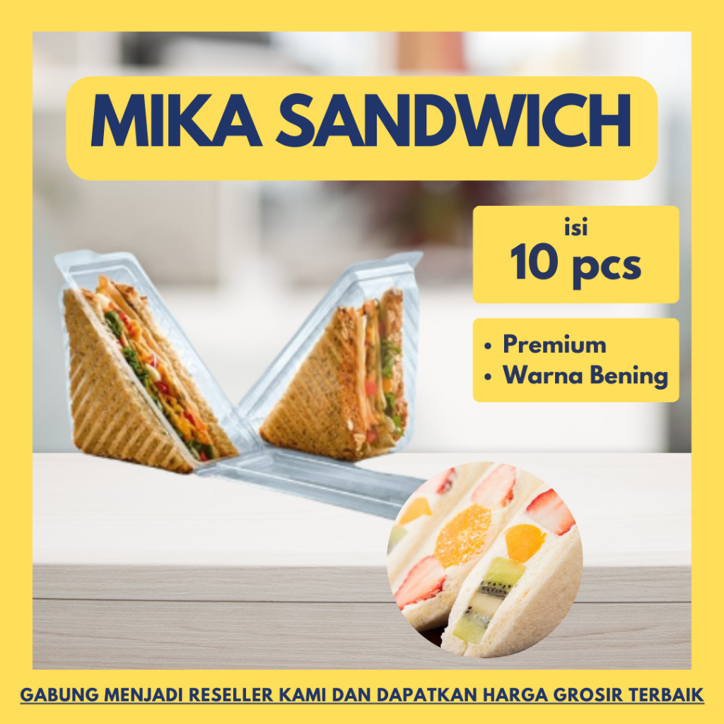 Mika Segitiga Sandwich isi 10pcs