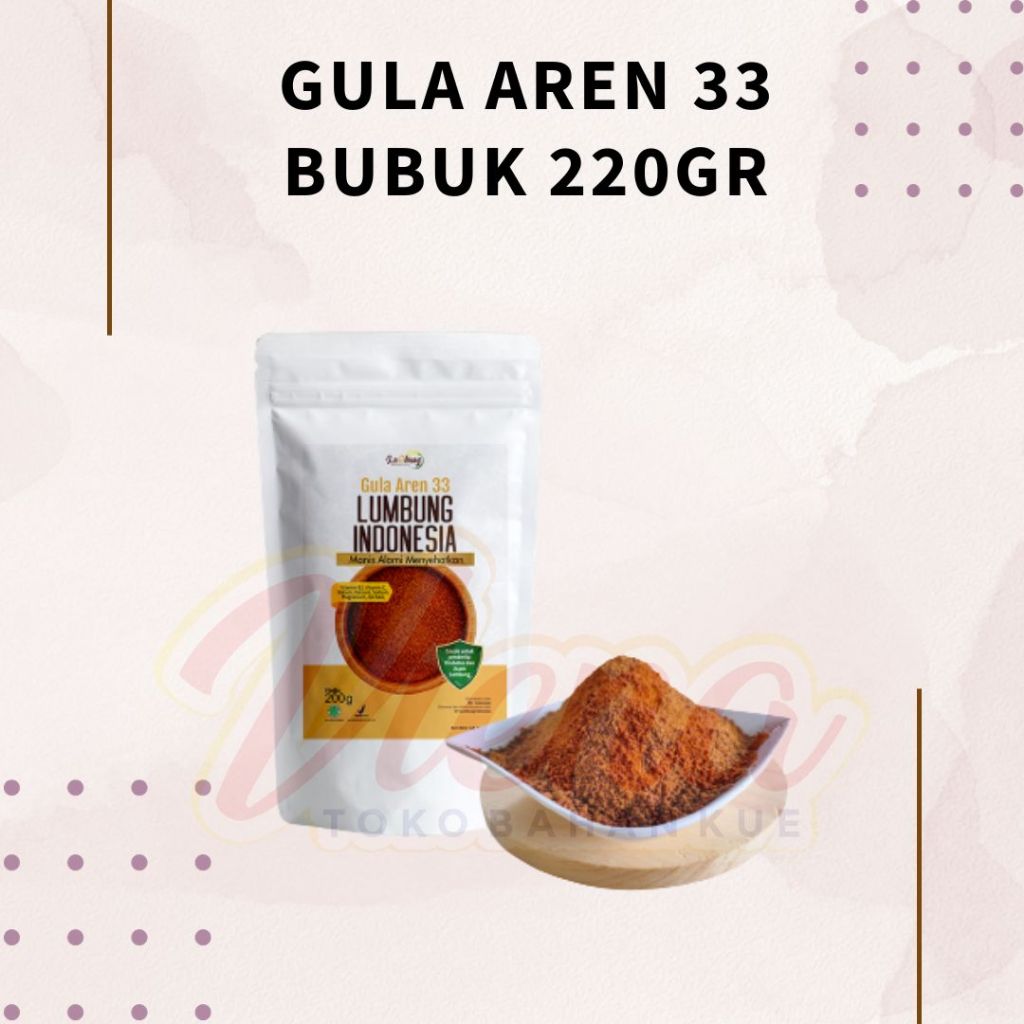 

Gula Aren 33 Bubuk/Granule Brown Sugar 200gr