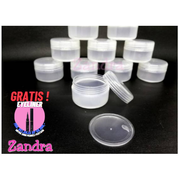 Pot cream 20g Polos Clear ada tutup lid Wadah jar kosong 20gr 20gram 20 g gr gram
