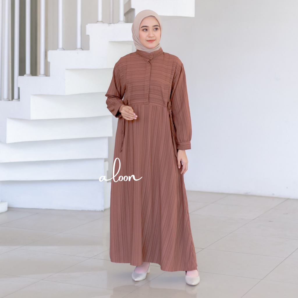 Kania Gamis Lady Crush Busui Friendly – Dress Remaja Wanita Terbaru-Dark Choco