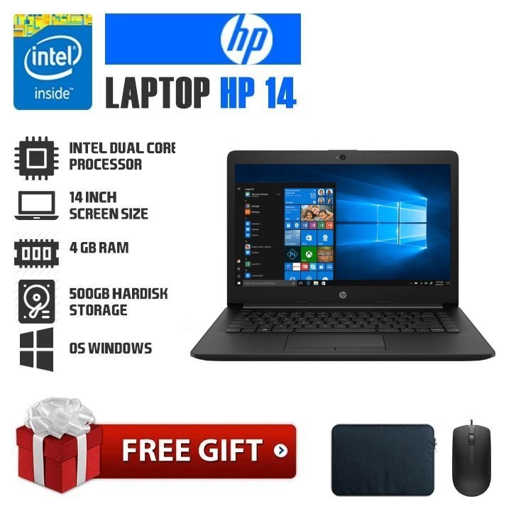 [PROMO] LAPTOP HP 14 DUAL-CORE AMD RAM 8GB WINDOWS 10