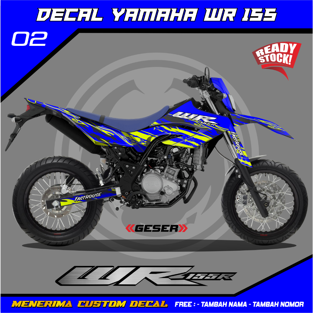 Decal Stiker Wr 155 Hologram Full Body Kuning