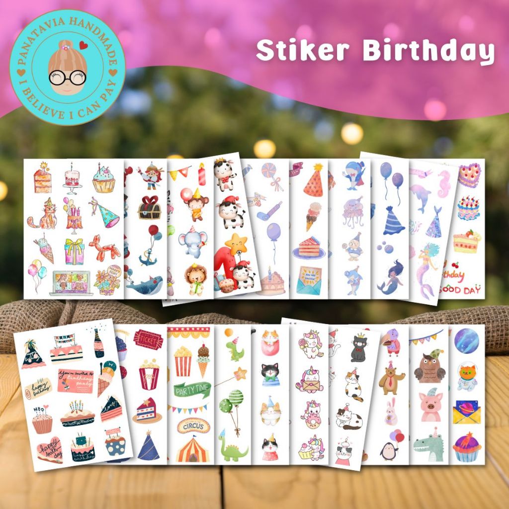 

Stiker Lucu ♡ Tema Birthday| Stiker Tahan Air | Stiker tahan Cuaca | Stiker estetik | Stiker Murah